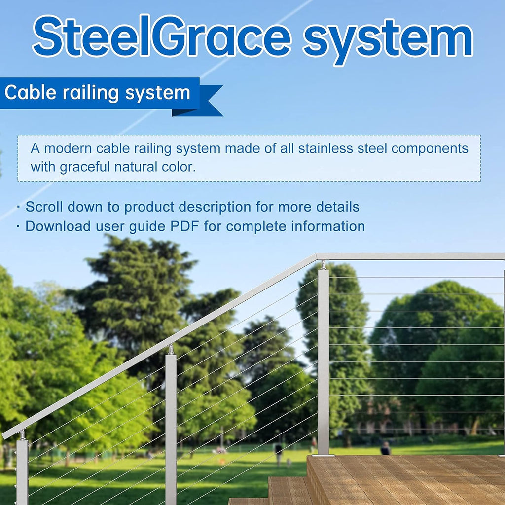 Stainless Steel Cable Railing Kit for 1/8 Wire Rope S2983
