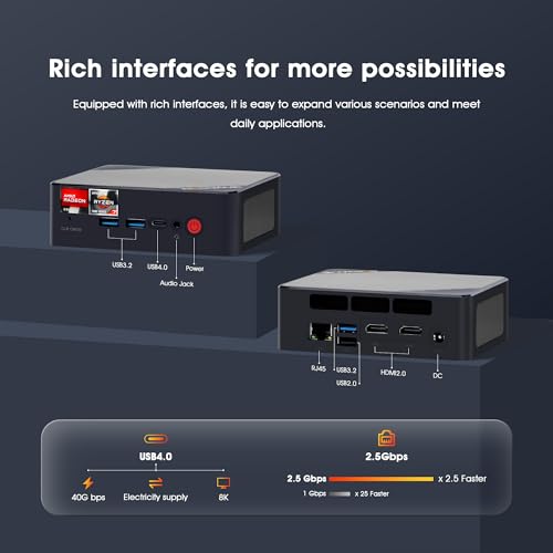 Mini PC N100 Intel 12th Windows 11 Pro 16GB DDR4 RAM 512GB PCIe SSD, 4K 60HZ Triple Displays Dual HDMI Type-C, 6W TDP Quiet Mini PC, WIFI5 I313871