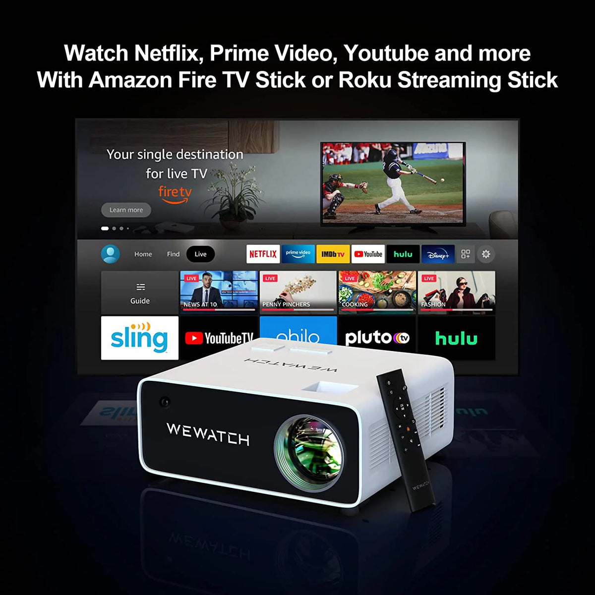 4K 1080P Movie Projector H323586