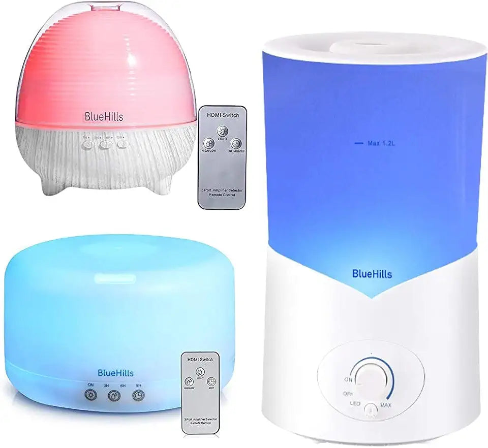 1000 Ml Set of 3 White Essential Oils Diffusers O65630