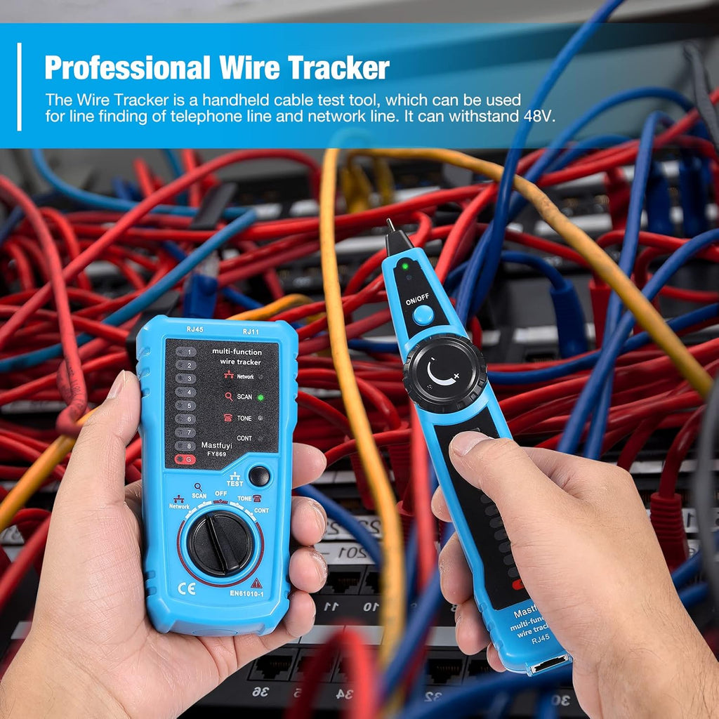 RJ11 RJ45 Network Cable Tester with Probe and Carrying Bag L686