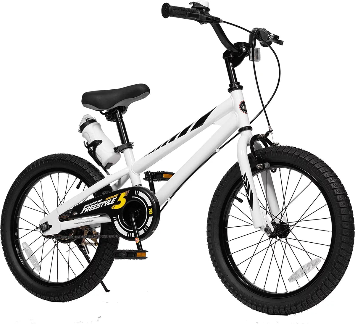 18 In BMX Freestyle Black Kids Bike with Kickstand Y80003