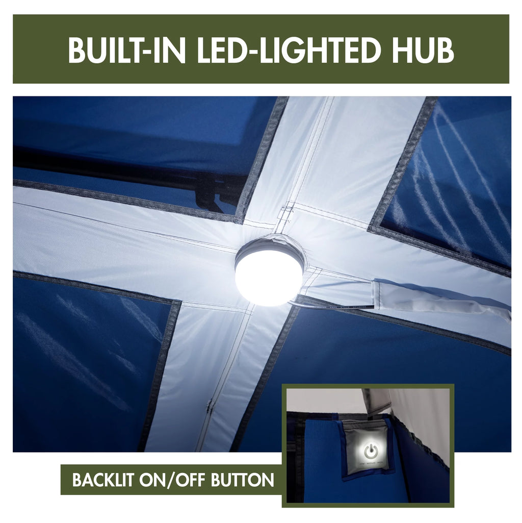 6-Person Instant Cabin Tent with LED Lighted Hub H527