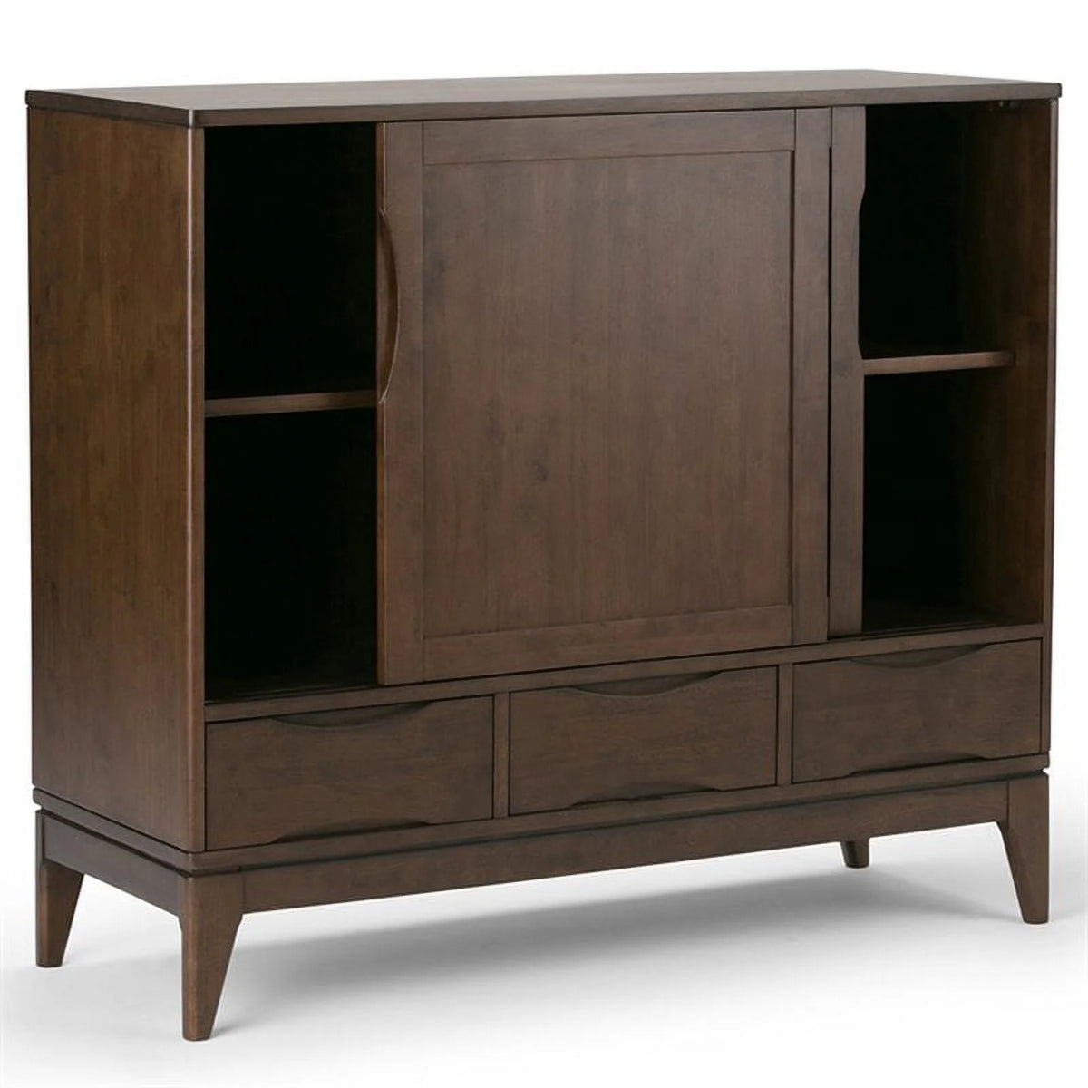 Solid Wood 48"W Medium Storage Cabinet in Walnut Brown G88285