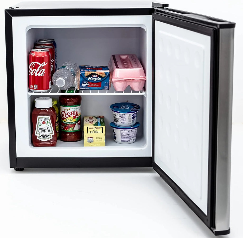 Black 1.4 Cu. Ft Refrigerator/Freezer W142