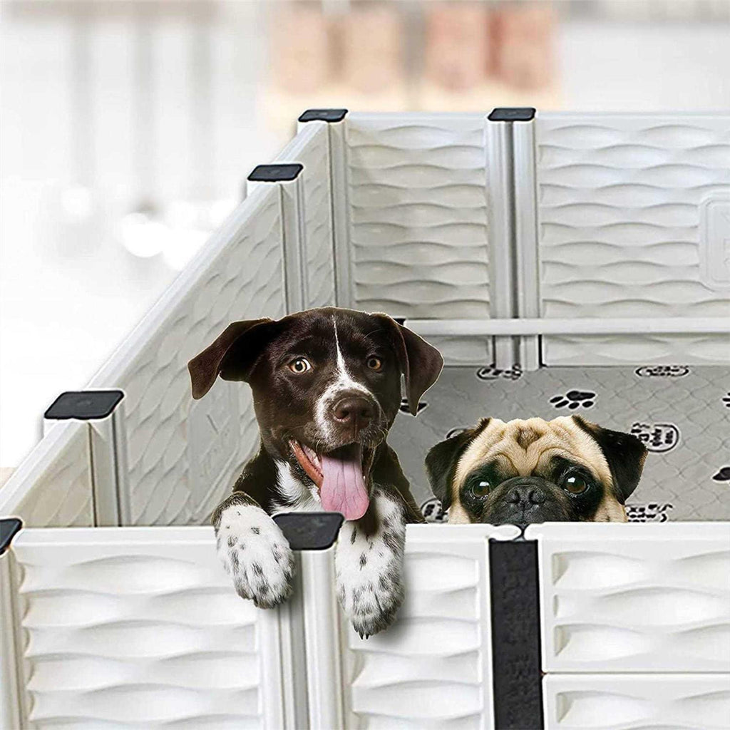Puppy Dog Whelping Box Playpen with Rails & Liner O7767