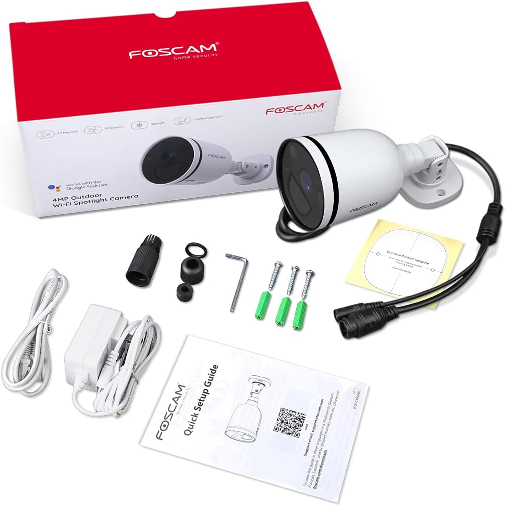 2K/4MP WiFi Security Camera with Color Night Vision F910767
