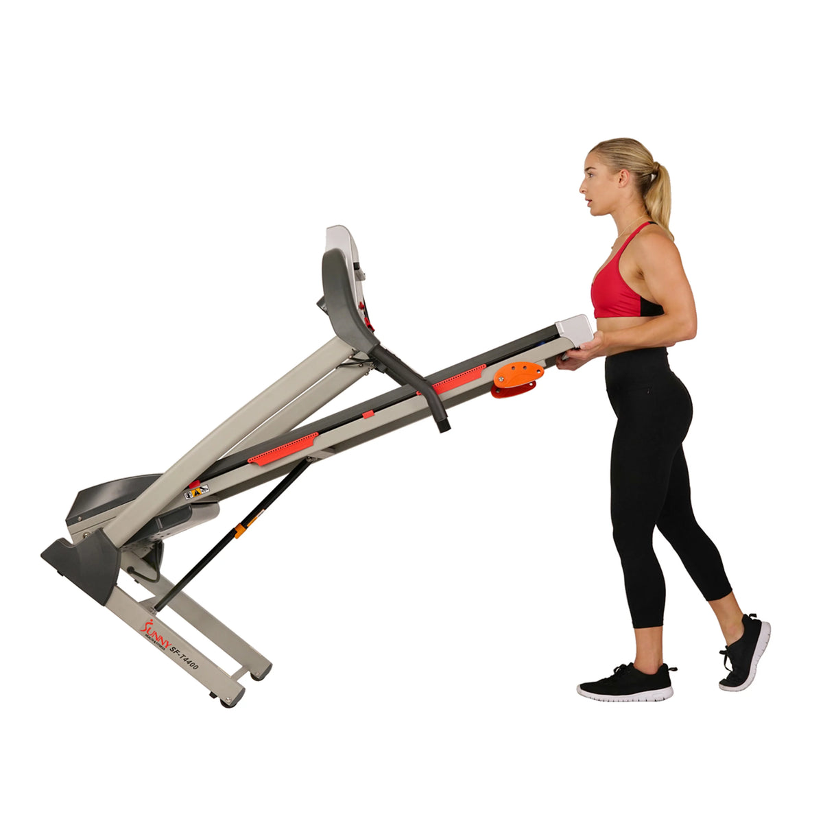 Manual Incline Folding Treadmill with Pulse Sensors LCD Monitor U814966