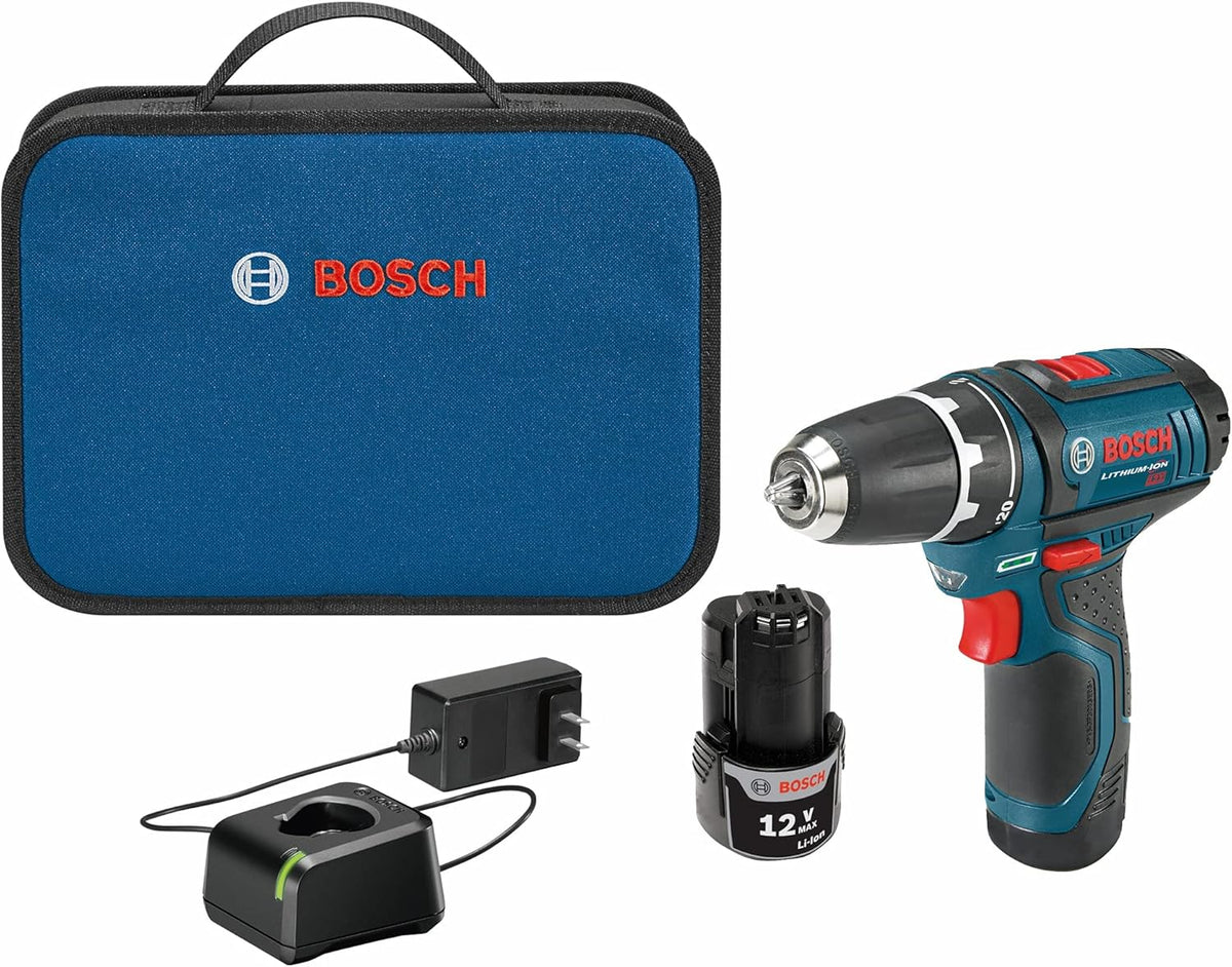 12V 3/8 Inch Two Speed Cordless Drill Set with Batteries M3268