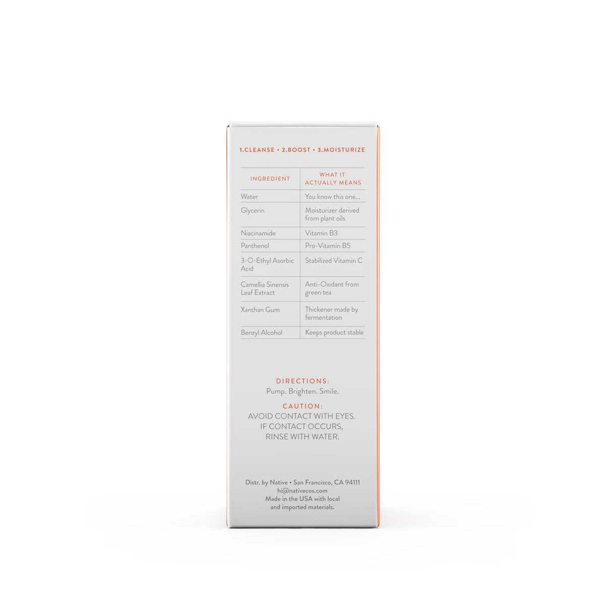 Fragrance Free Brightening Facial Serum with Vitamin C, 1 oz G475
