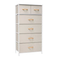 Beige 6-Drawer Dresser Chest W66622