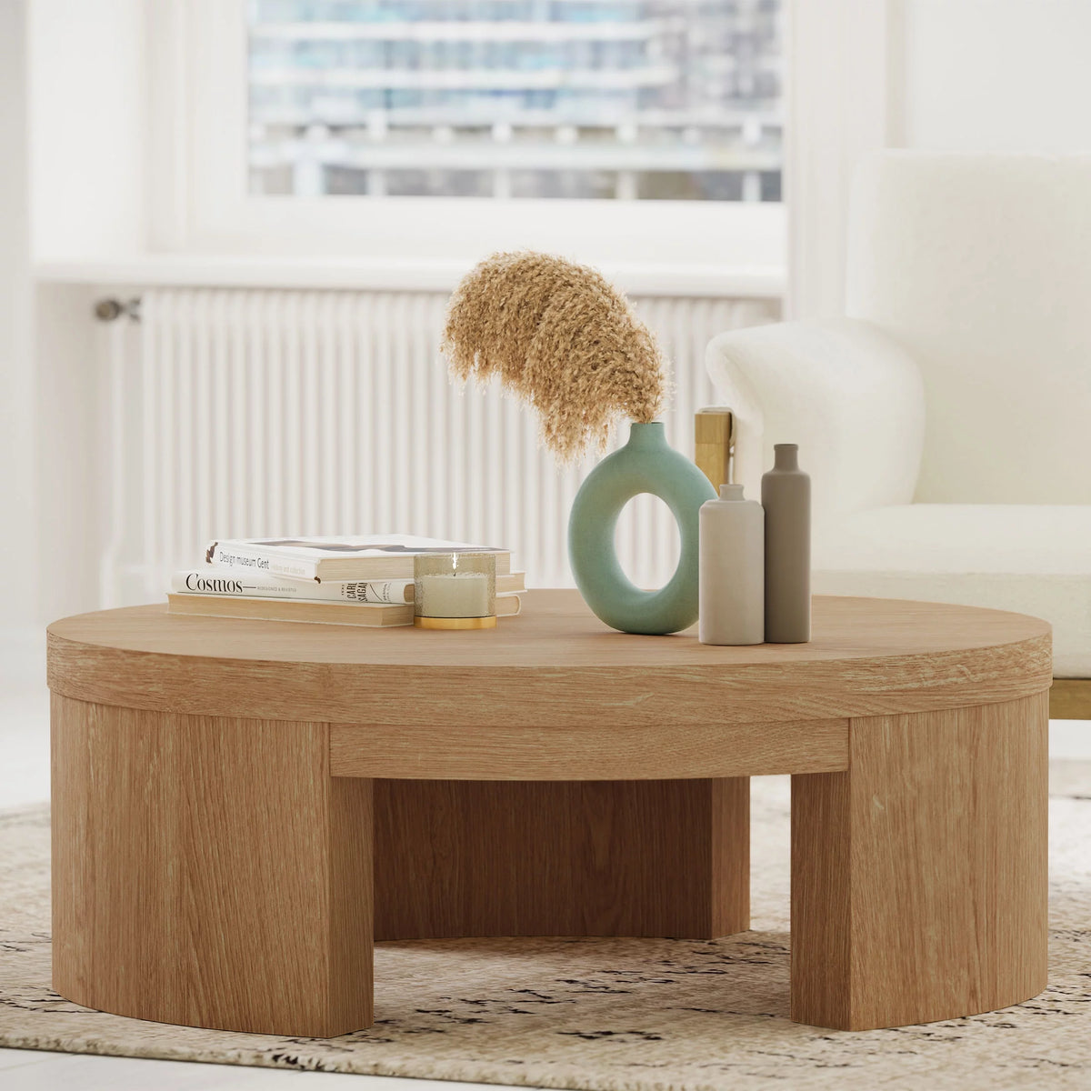 Round Black Coffee Table N998