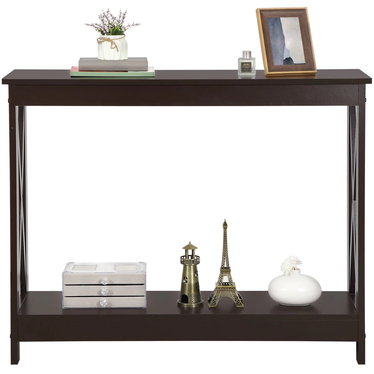 Brown Wallmount Console Table K683