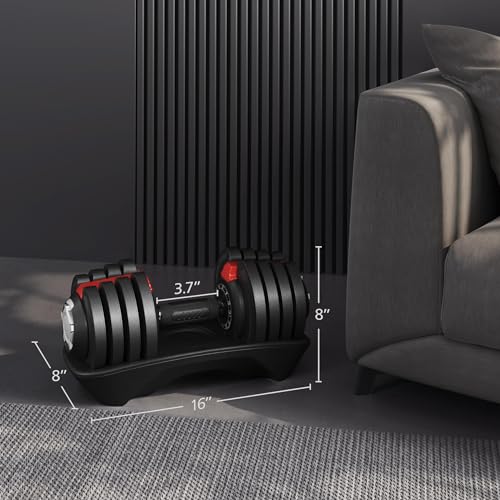 Adjustable Dumbbell Set 40LB/52.5LB/90LB with Anti-Slip Handle X333488