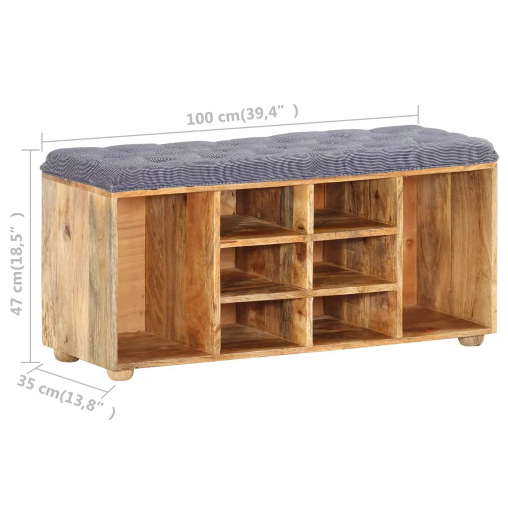 Solid Mango Wood Hall Bench F905174