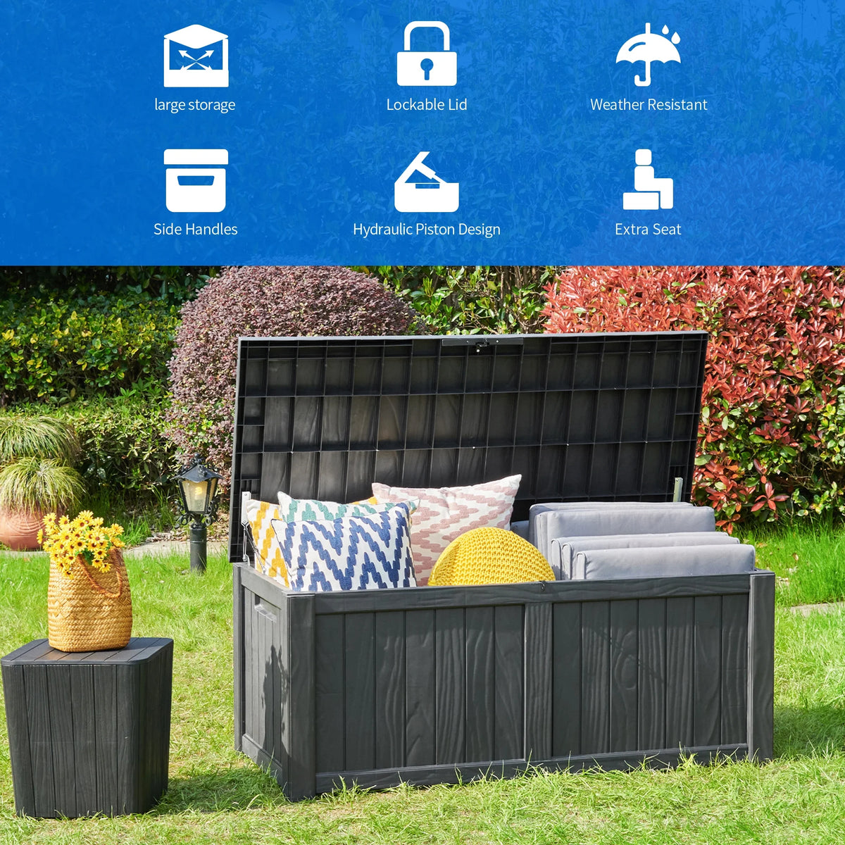 120 Gallon Resin Deck Box N44579