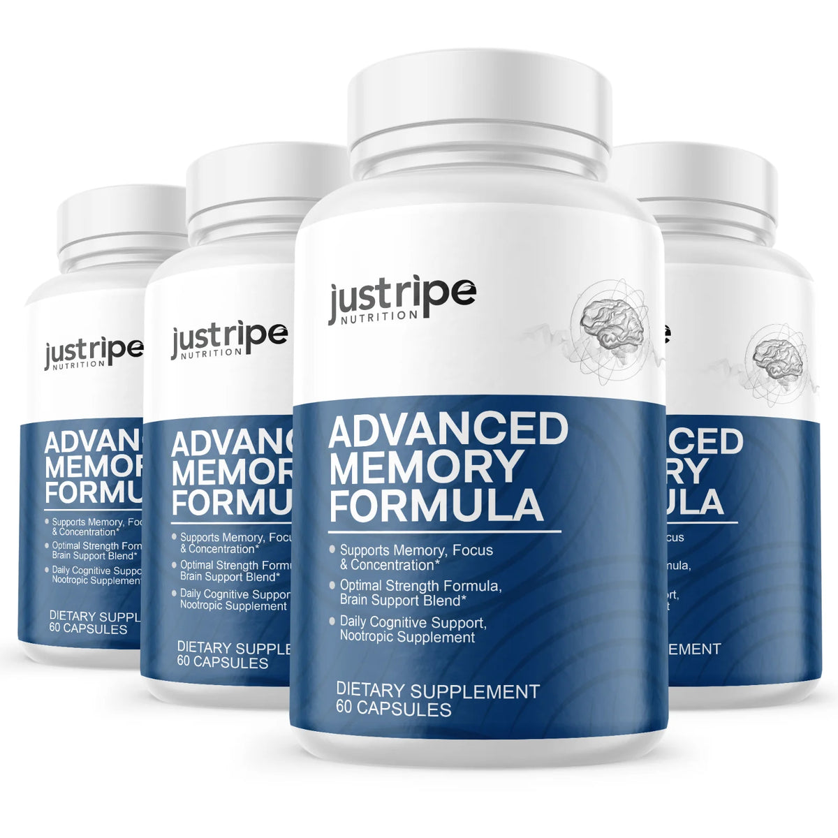 4 Pack Memory Formula Brain Supplement H9703