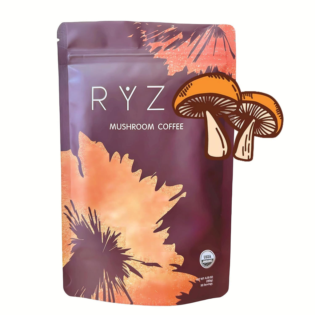 Organic Mushroom Coffee, Medium Roast, 6.35oz (180g), 30 Days Supply M84279