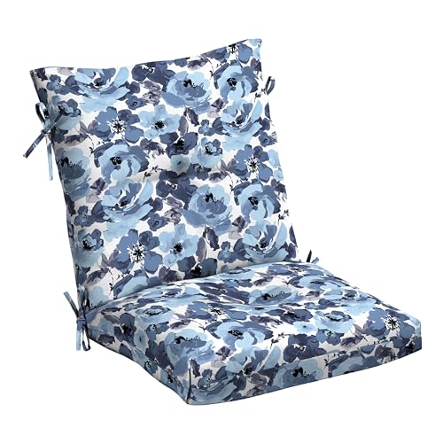 Black Cabana Stripe Tufted Dining Chair Cushion U52977
