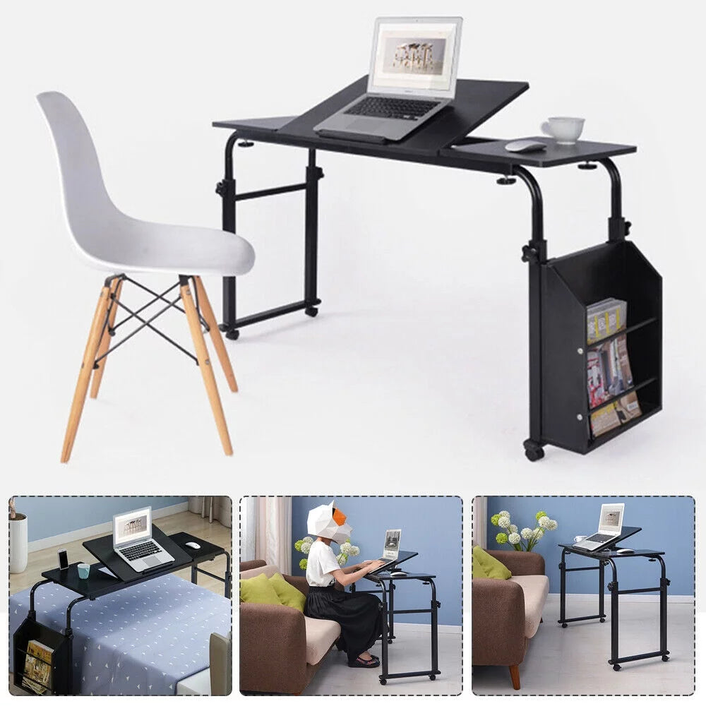 Stretchable Computer Desk with Wheels Y5488