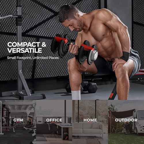 Adjustable Dumbbell Set 40LB/52.5LB/90LB with Anti-Slip Handle X333488
