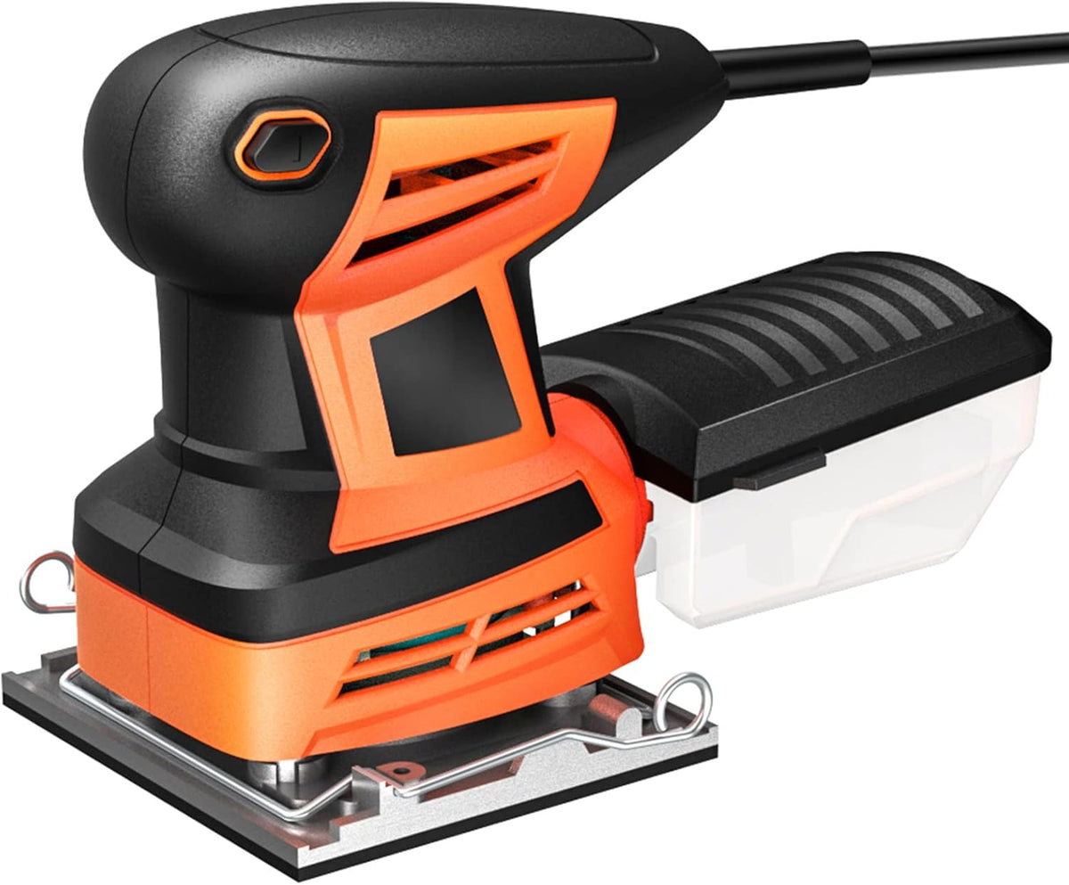 5 Inch 350W 6 Variable Speed Electric Palm Sander with 20pcs Sanding Paper, Pack of 2 T372
