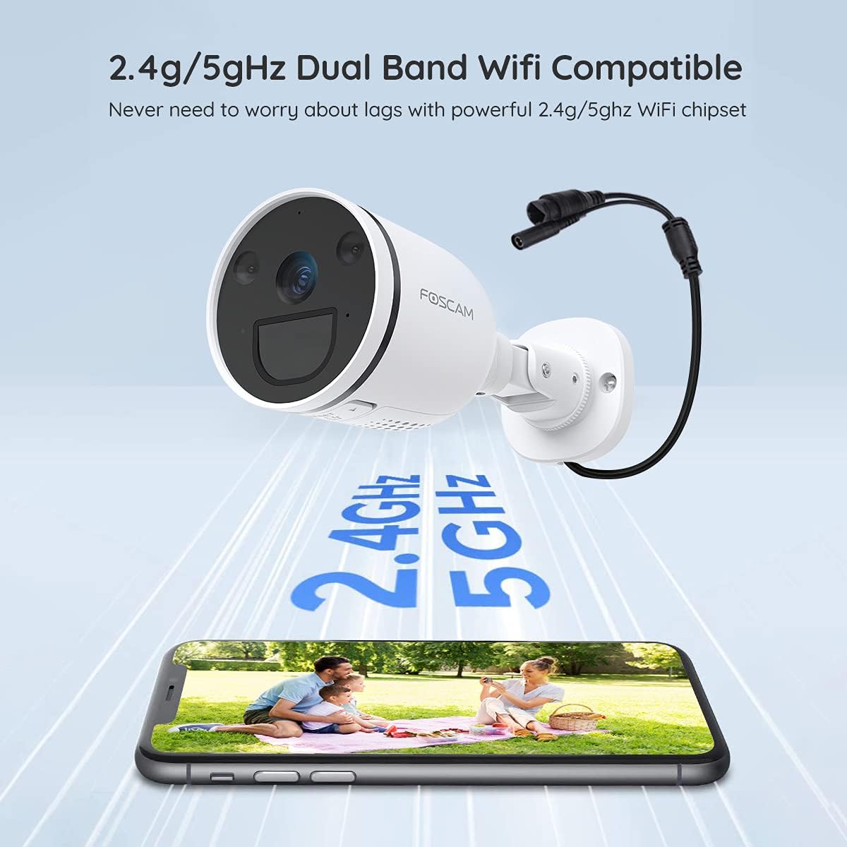 2K/4MP WiFi Security Camera with Color Night Vision F910767