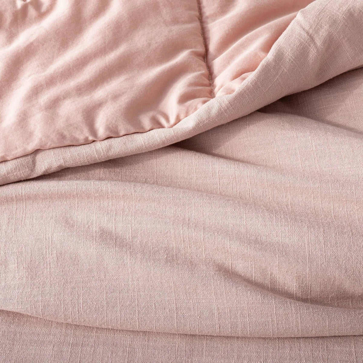 Blush Linen Blend Comforter and Sham Set L13284