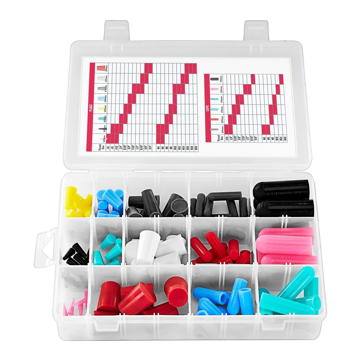 Silicone Rubber Plug and Cap Set, 116-Piece F702