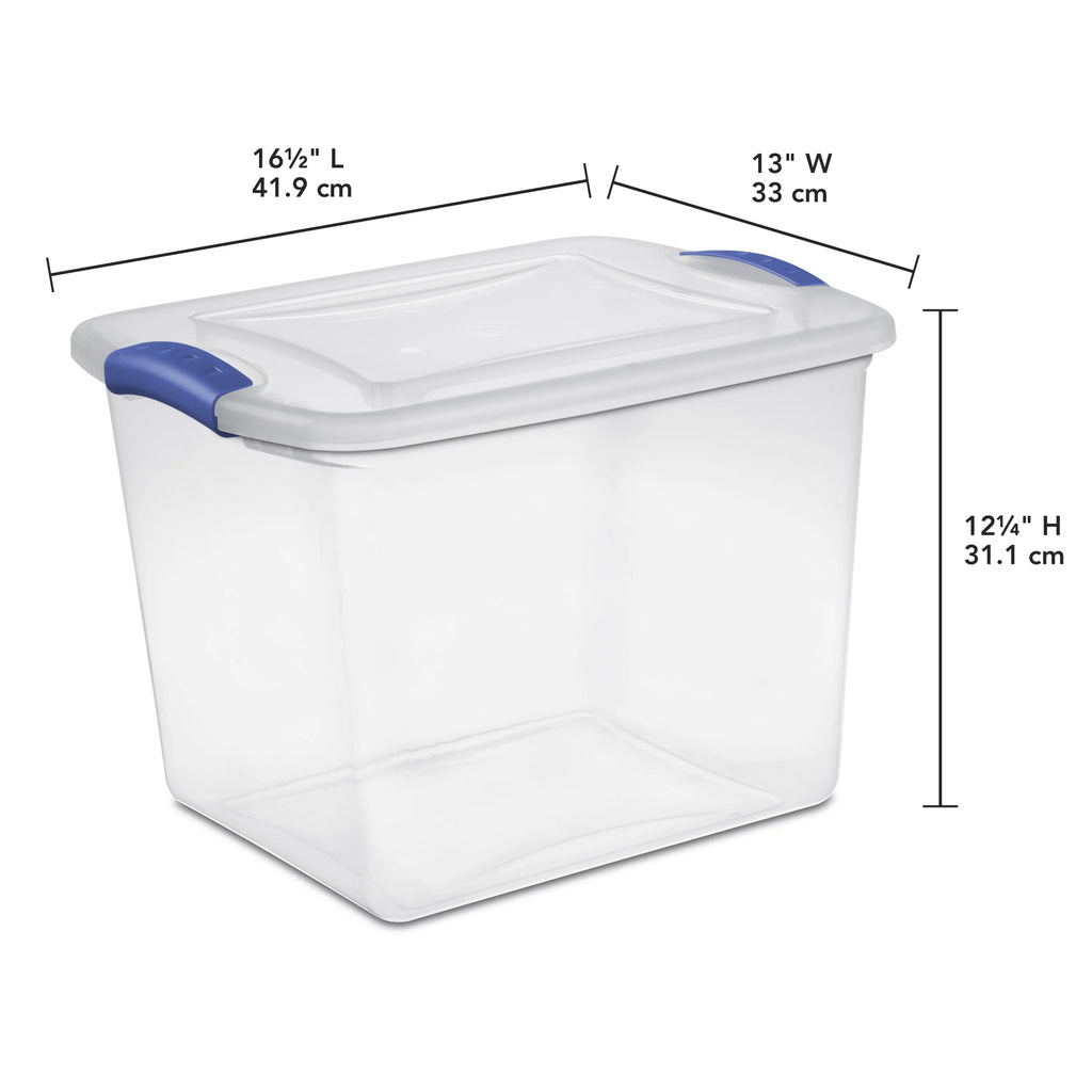 27 Qt. Latch Box Plastic, Stadium Blue, Set of 10 K700888