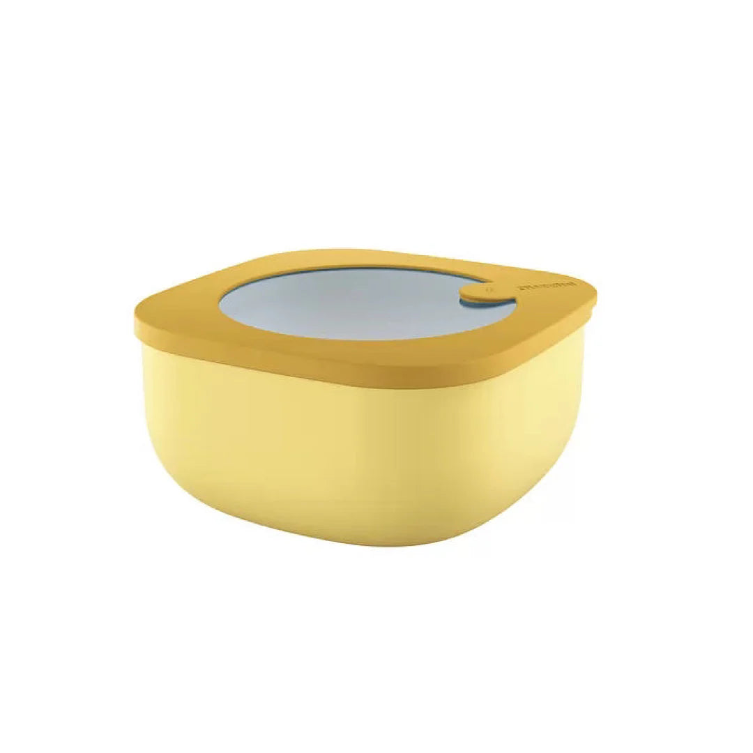 Shallow Airtight Fridge Freezer Microwave Containers 975cc Ochre I90619