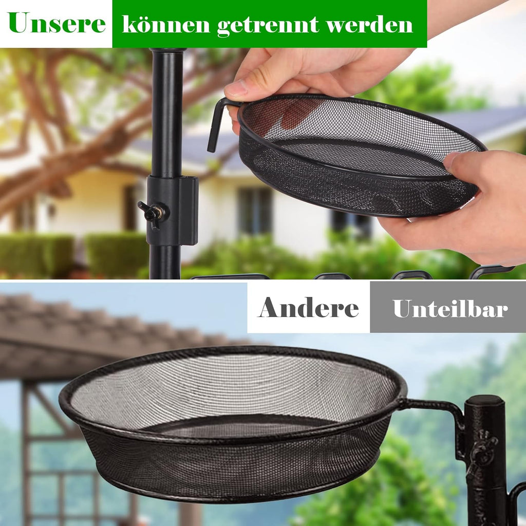 Black Steel Bird Feeder Station Kit T15916