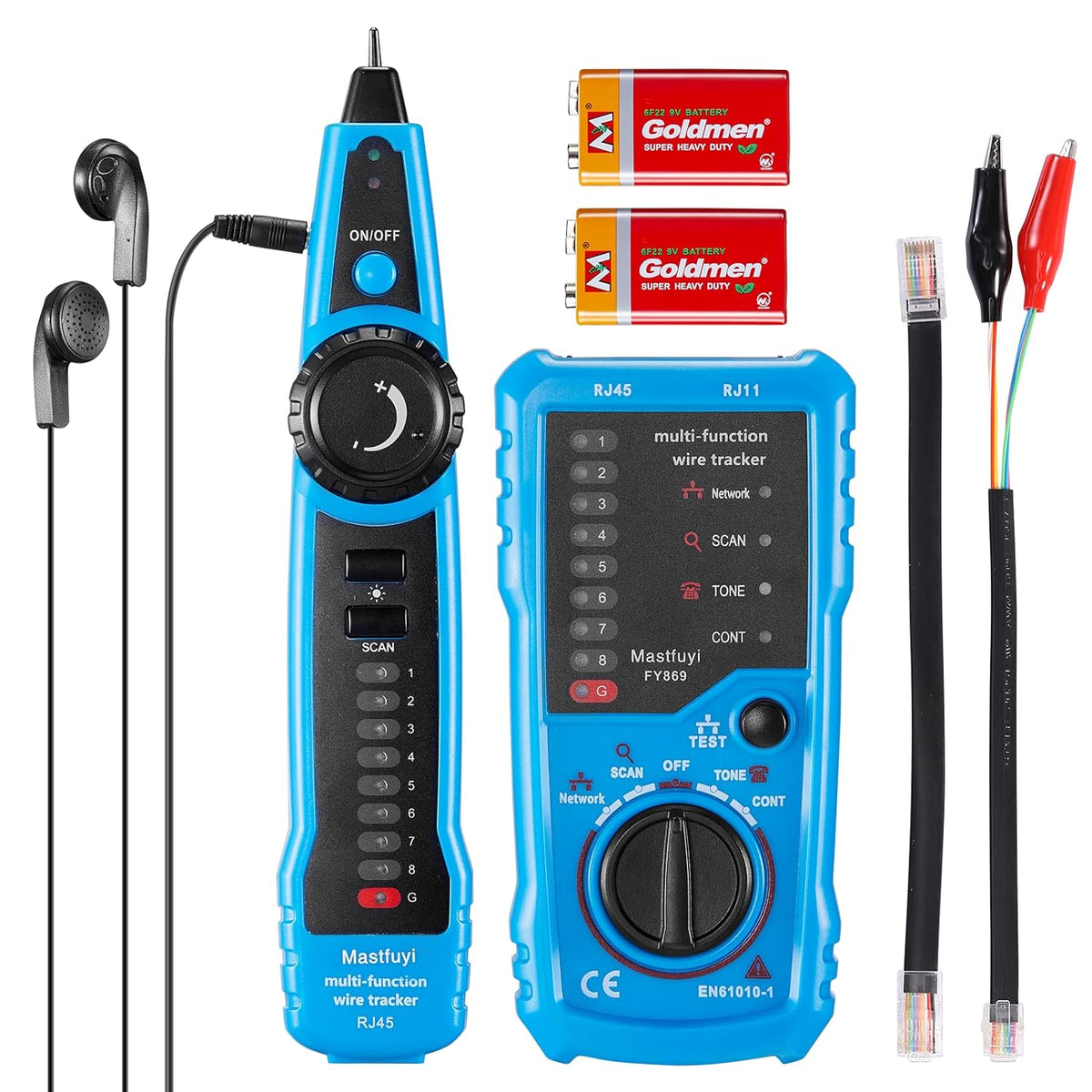 RJ11 RJ45 Network Cable Tester with Probe and Carrying Bag L686