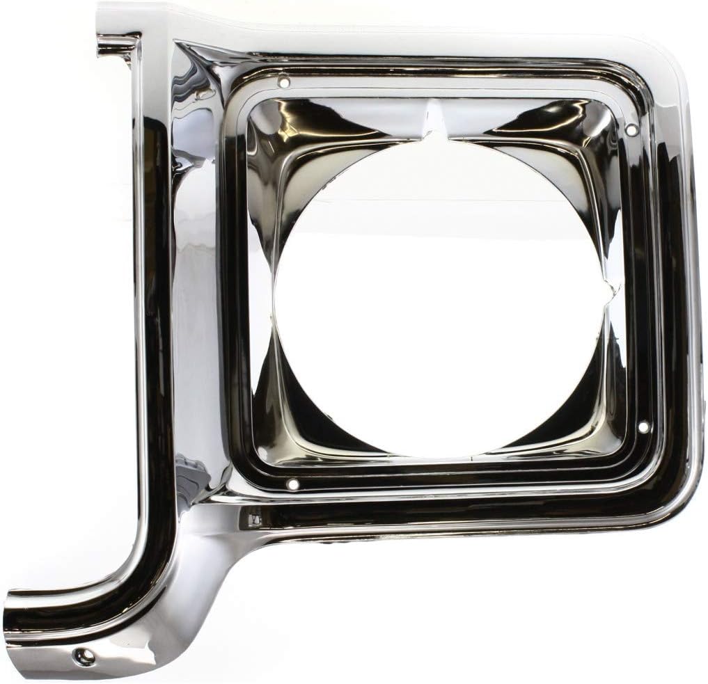 Chevy C10 Headlight Door Passenger Side Round Chrome Pack of 2 P979