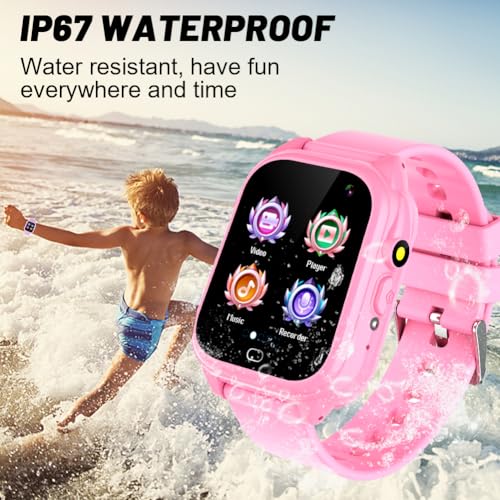 Kids Waterproof Smart Watch with 26 Games Camera 1.44" Touchscreen L4519