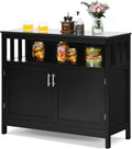 White Wooden Kitchen Buffet Sideboard Cabinet with Drawer J626060