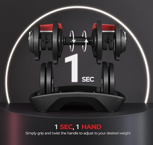 Adjustable Dumbbell Set 40LB/52.5LB/90LB with Anti-Slip Handle X333488