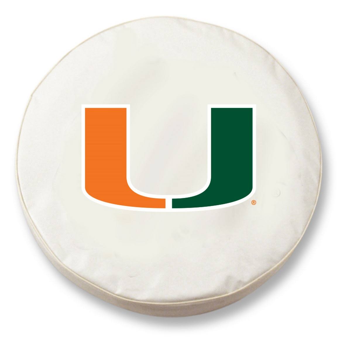 White Vinyl Fitted Spare Car Tire Cover W8755
