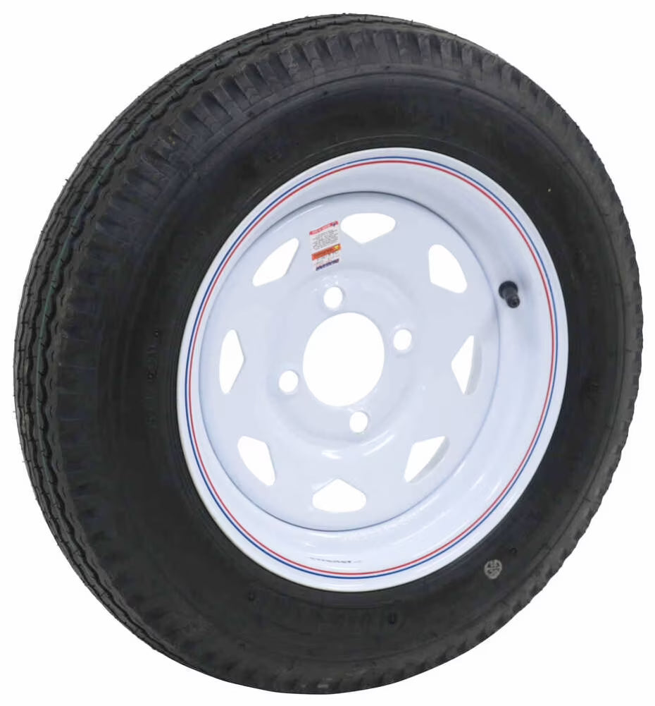 4.80-12 Tire with 4 Hole White Spoke Wheel R9049