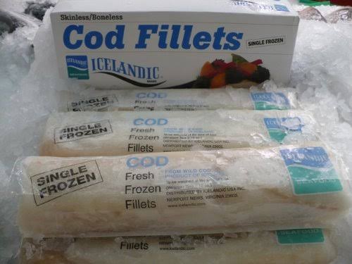 Frozen Wild Caught Icelandic Cod 5 lb. Box T6568