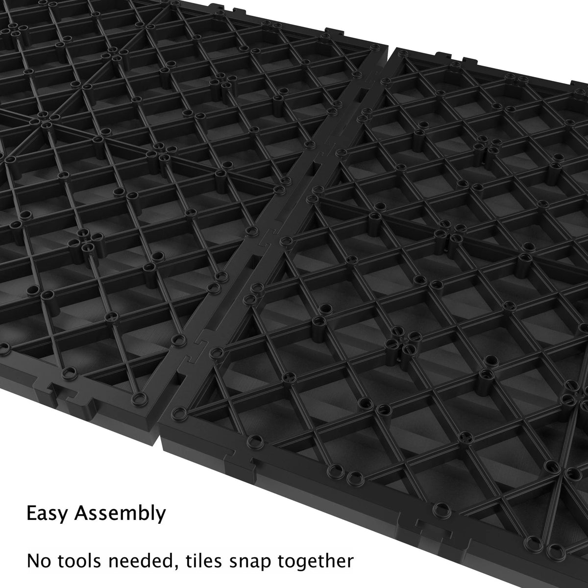 6-Pack Interlocking Weather-Resistant Deck Tiles Dark Gray Square L7173