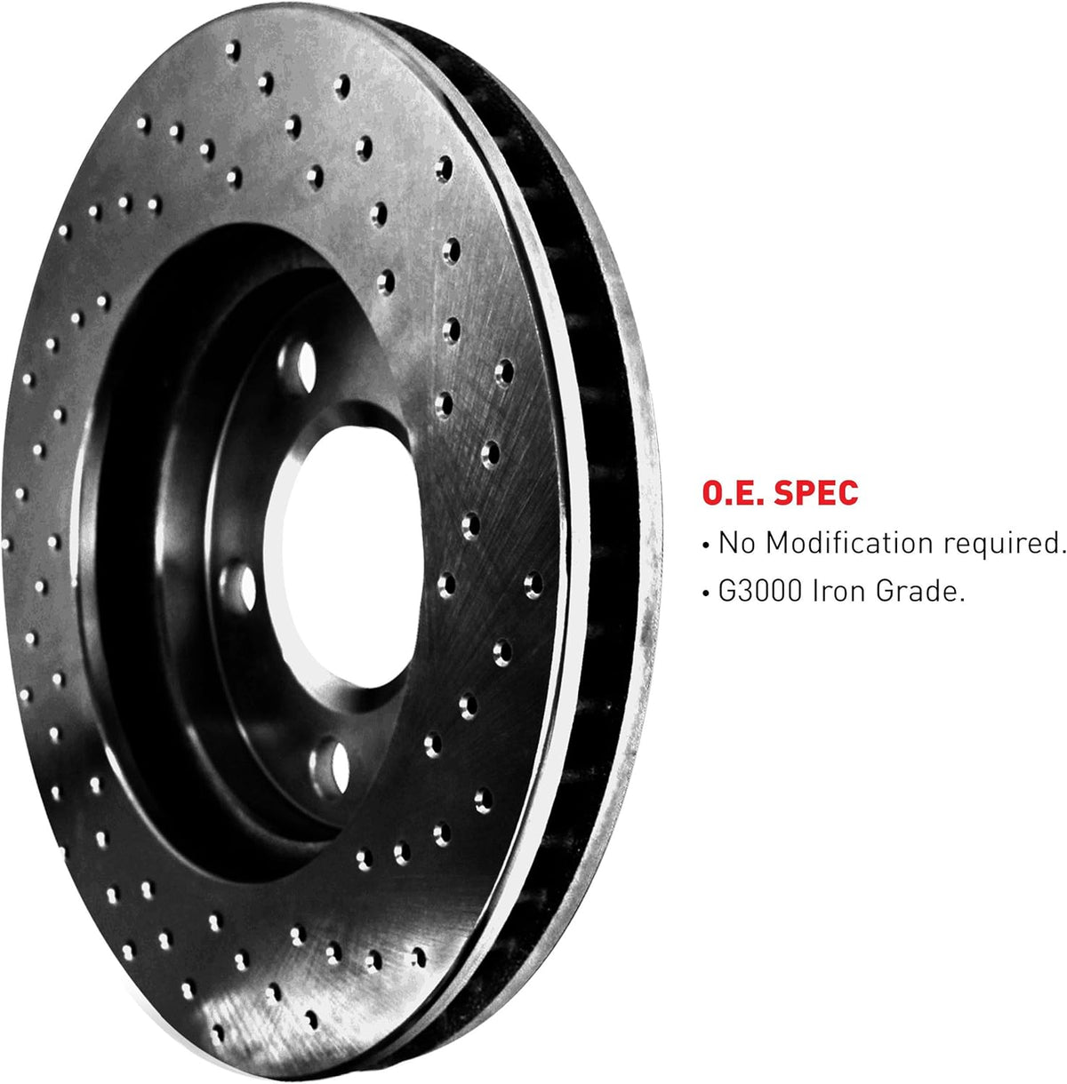 Front Black Drilled Brake Rotors Kit with Semi-Met Pads T486