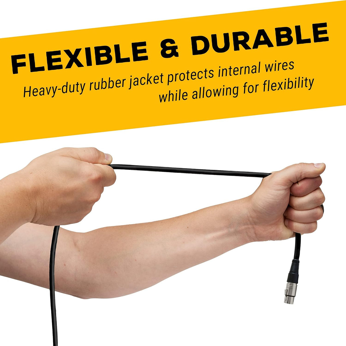25ft XLR Male to XLR Female Black Microphone Cable - 10 PACK H8707