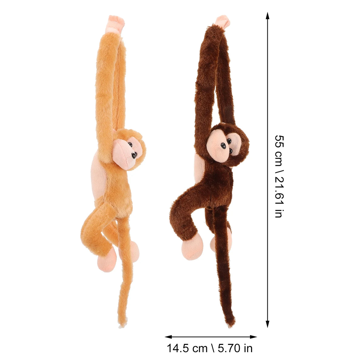 2Pcs Hanging Plush Monkey Doll Stuffed Animal Toy J687