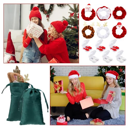 Christmas Sleep Mask Set with Satin Travel Bag J46364