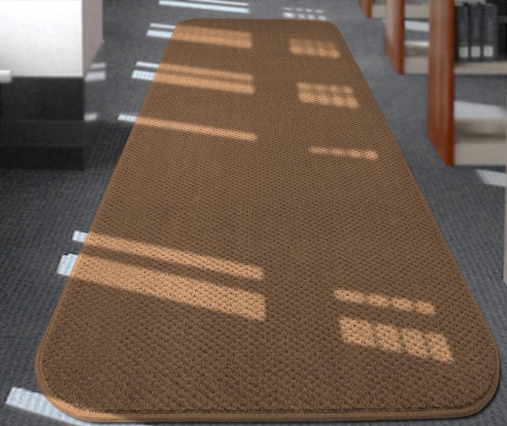 Skid-Resistant Carpet Runner Toffee Brown 6 Feet X 27 Inches J193050