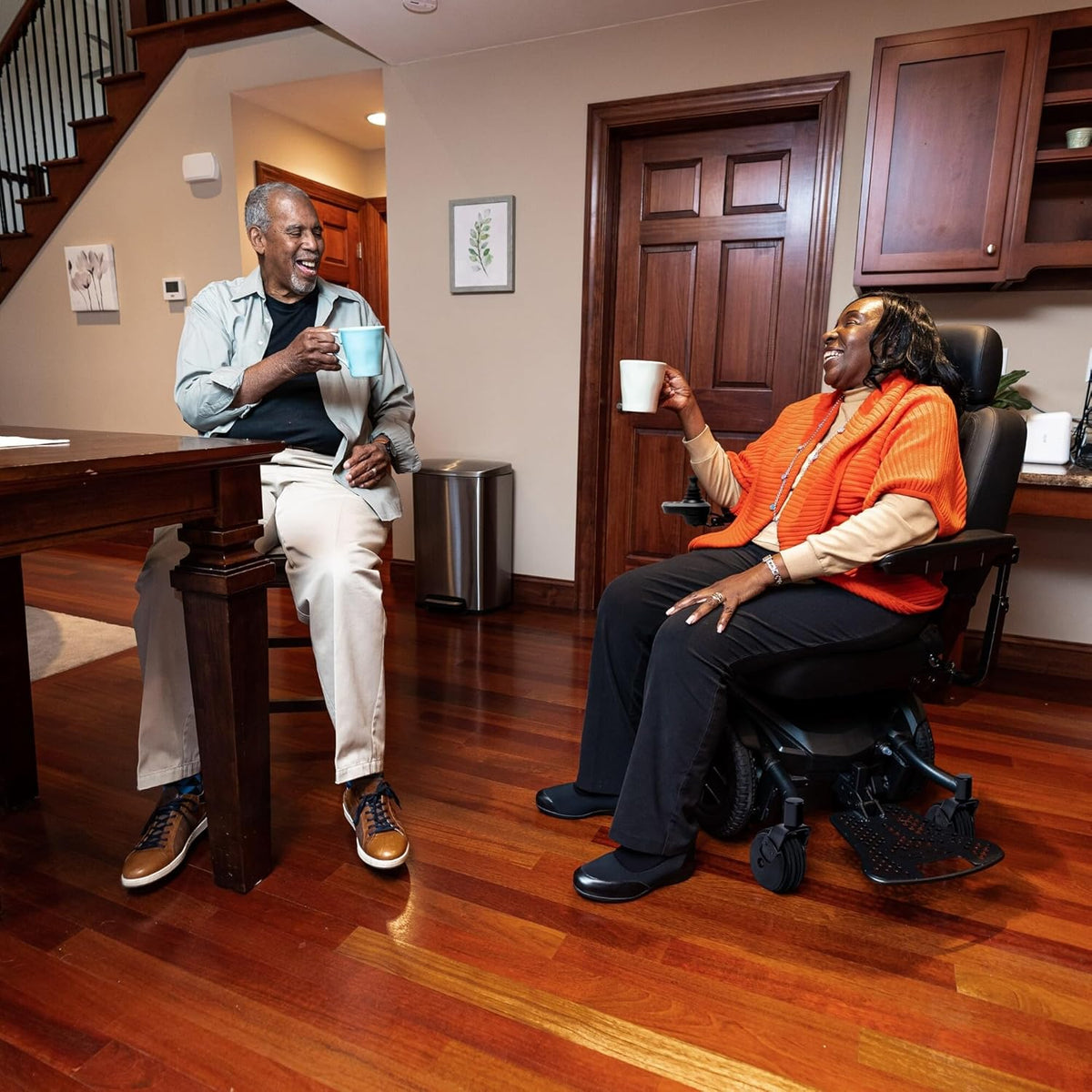 White Electric Wheelchair with U-1 Battery, 300 Lbs Weight Capacity, 16"x16-18" Seat Size C873