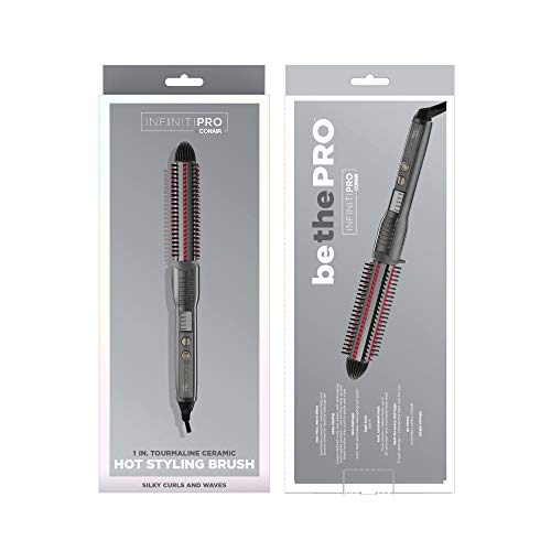 Nano Tourmaline Ceramic Hot Curl Brush, 1-Inch O731965