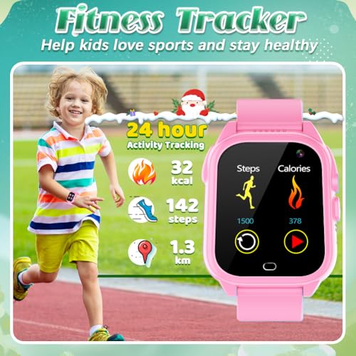 Kids Waterproof Smart Watch with 26 Games Camera 1.44" Touchscreen L4519
