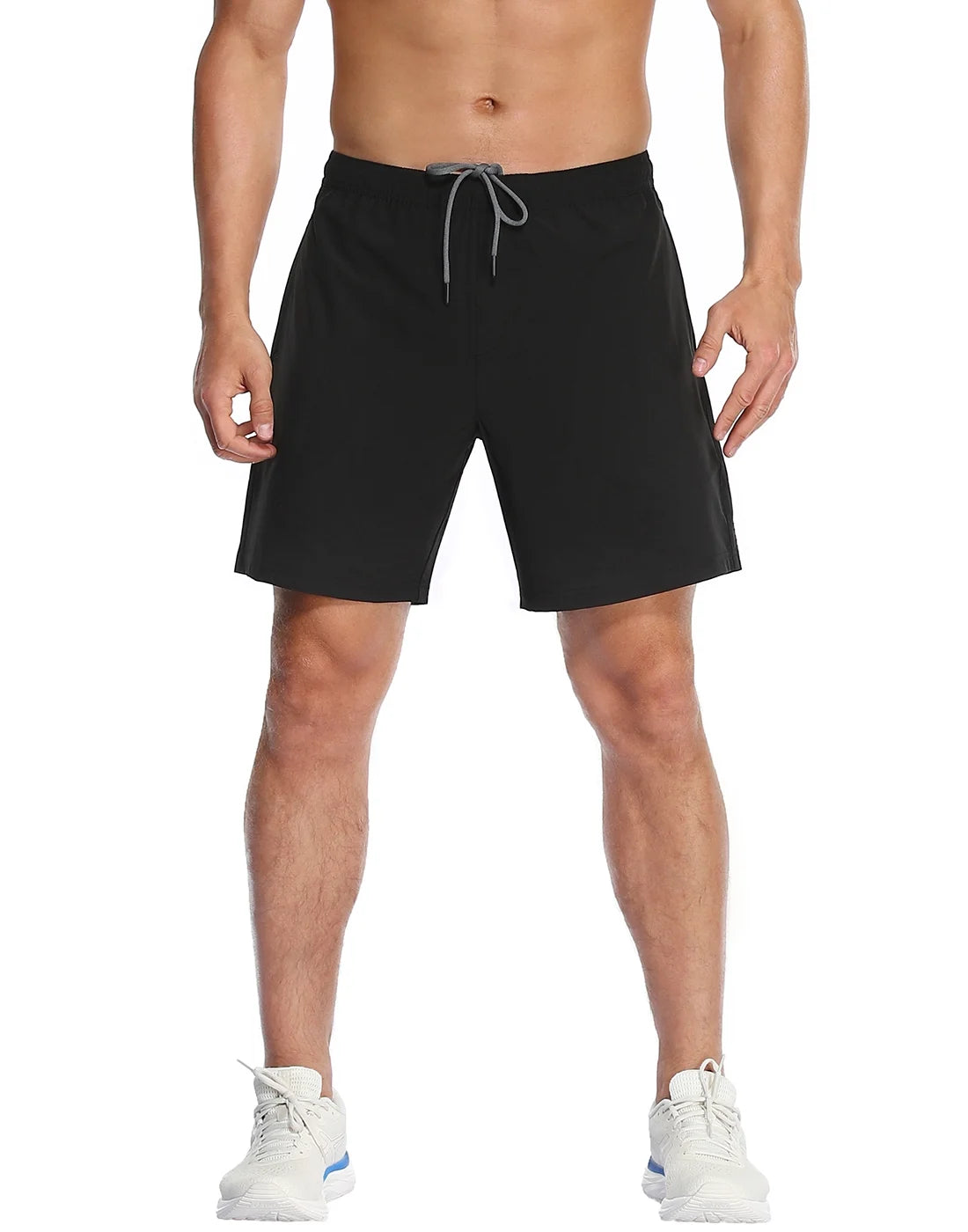 Mens 7 inch Inseam Workout Shorts with Compression Liner Q7168